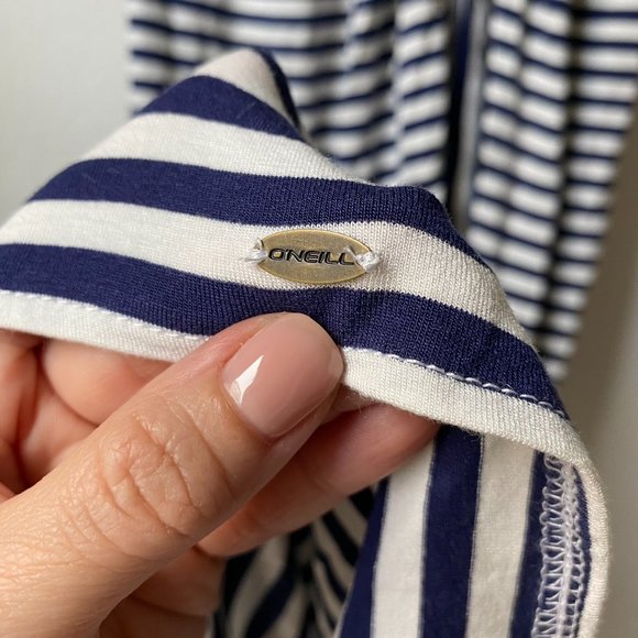 O'Neill Striped Low Back Tank Maxi Dress sz S - Picture 6 of 8